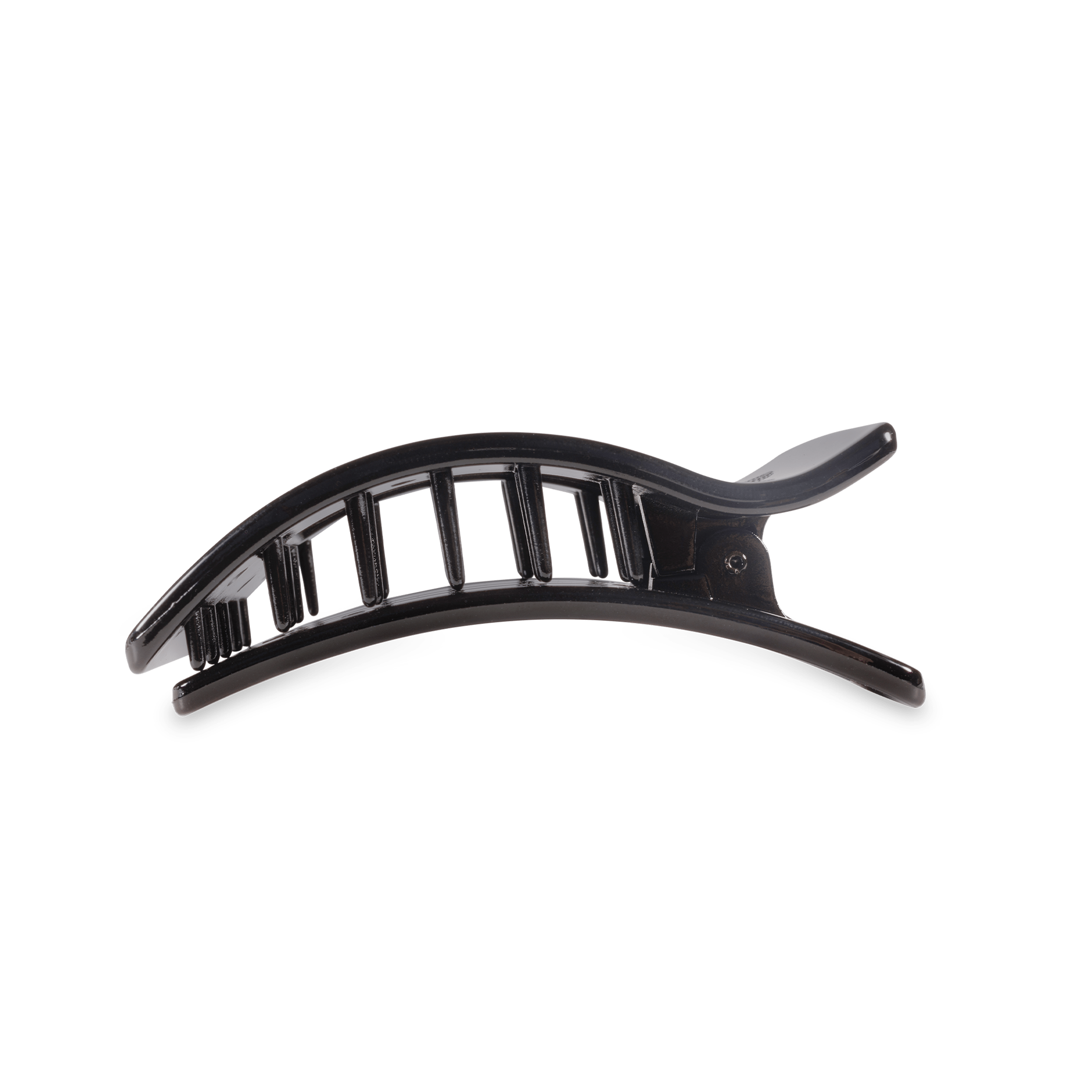 Medium Flat Rectangle Hair Clip in Jet Black - Comfortable Styling