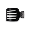 Medium jet black square flat hair clip