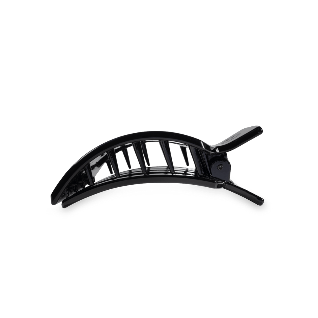 Small Flat Square Hair Clip in Jet Black - Comfortable Hold