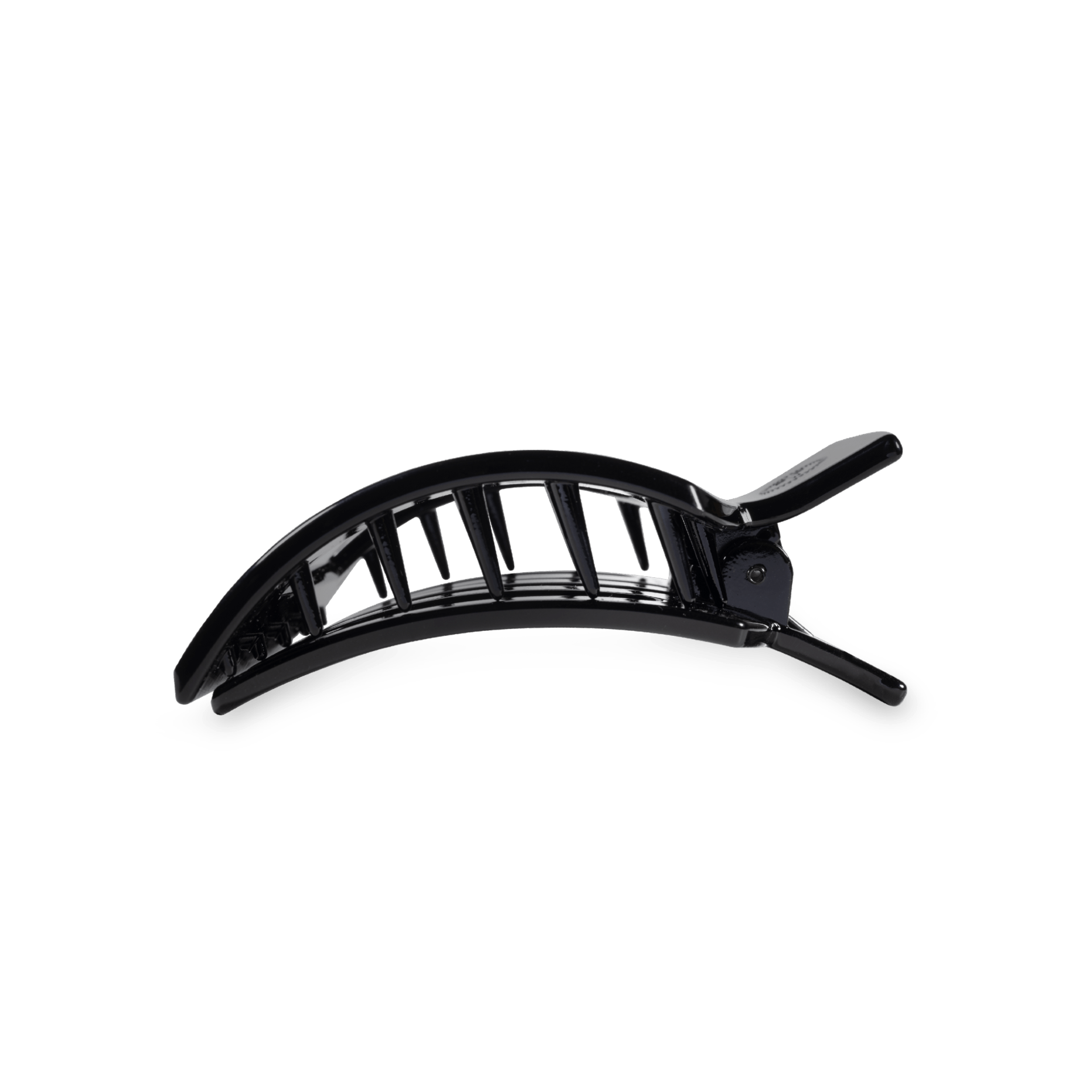 Small Flat Square Hair Clip in Jet Black - Comfortable Hold