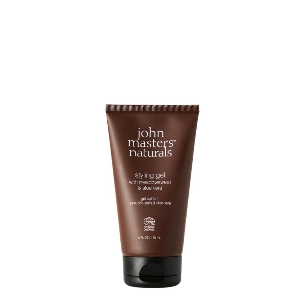 John Masters Organics Styling Gel bottle with Meadowsweet and Aloe vera extract for hair styling
