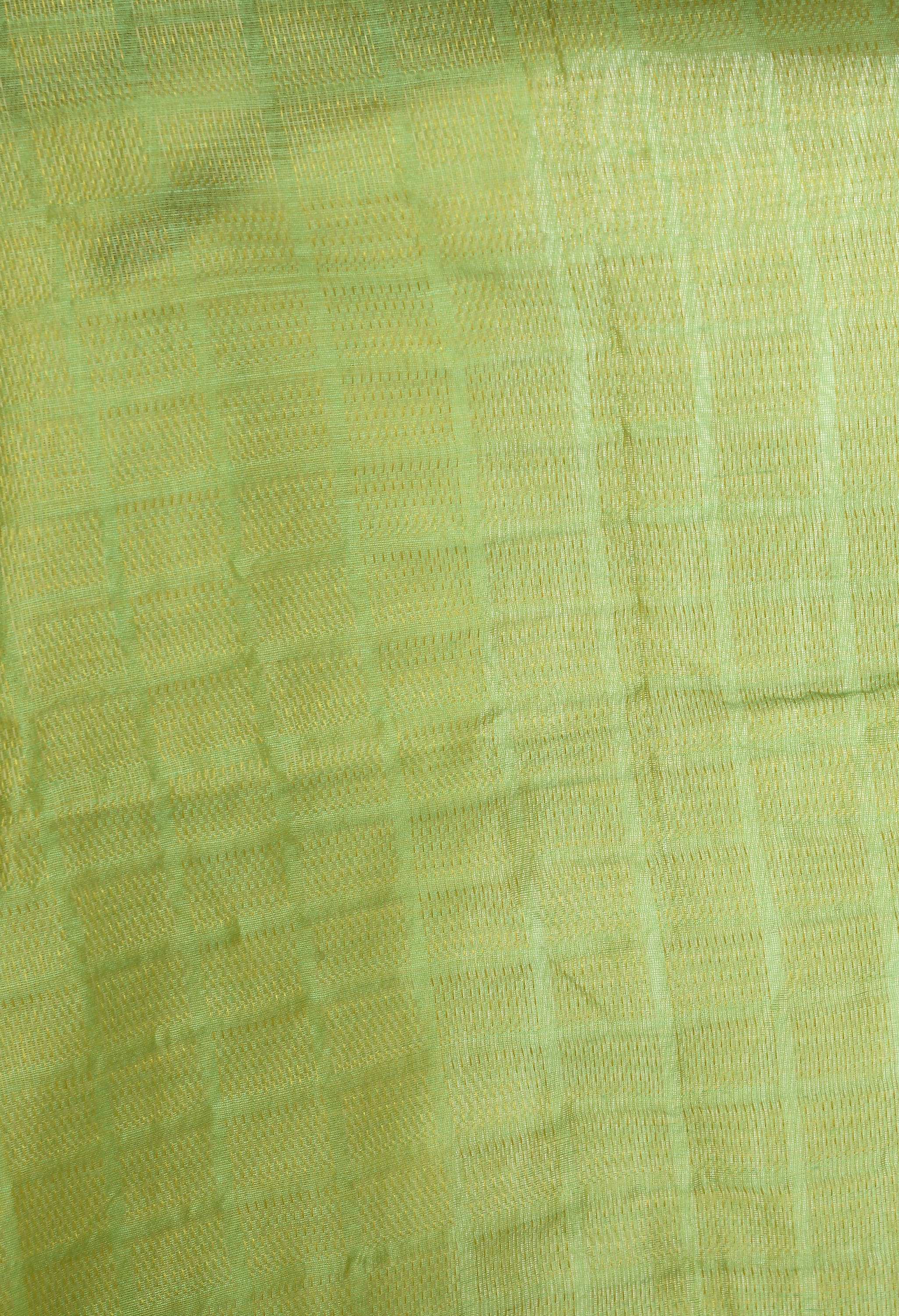 Pista Green Handloom Cotton Dupatta - Lightweight Ethnic Stole