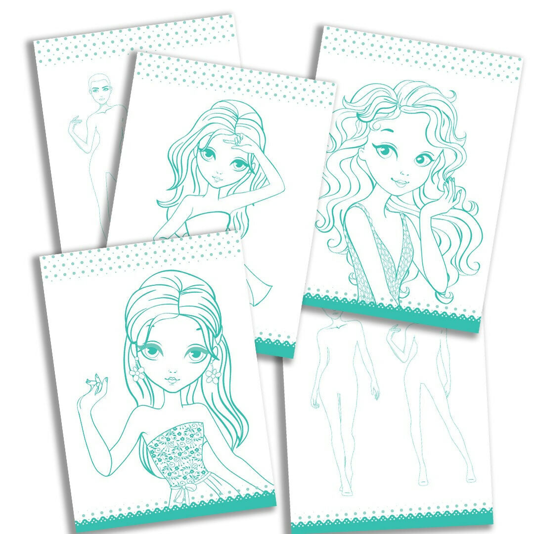 Style Studio Fashion Sketch Activity Book 2 for Girls Ages 4-8