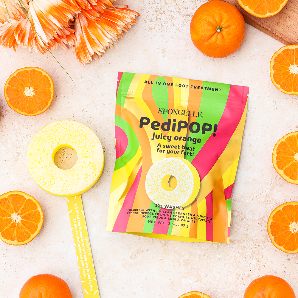 Juicy Orange PediPOP Pedi Buffer and Nail File Foot Treatment - Image 2