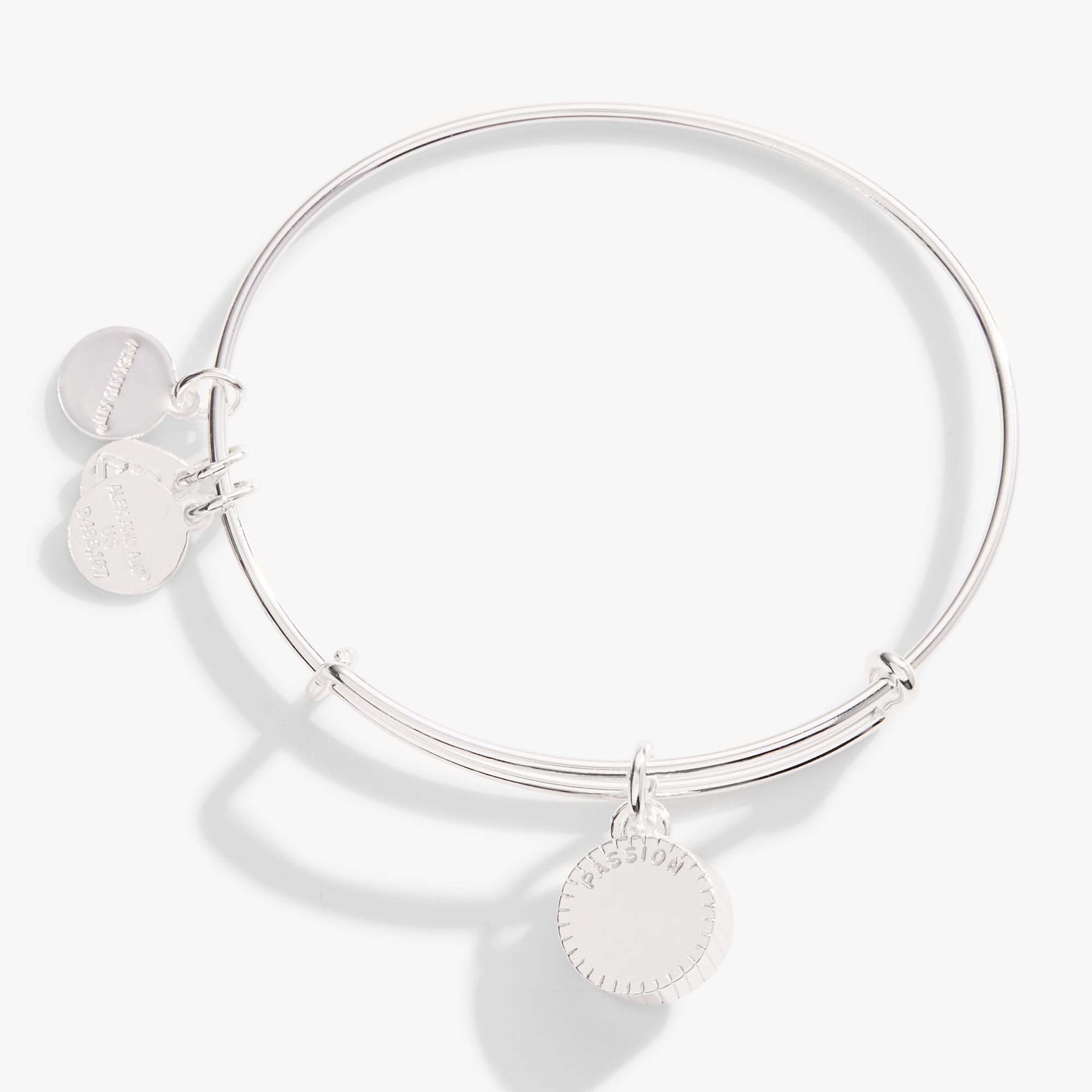 July Birthstone Ruby Crystal Expandable Charm Bangle Bracelet