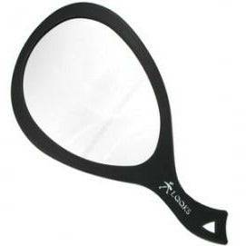 Minimalist jumbo mirror with a solid black frame measuring 11 inches by 14 inches.