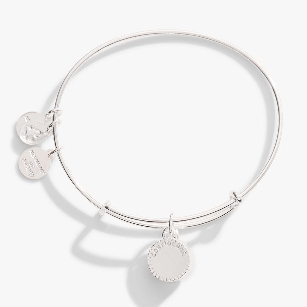 Light Amethyst June Birthstone Expandable Crystal Charm Bangle