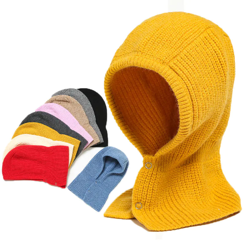Women's Winter Knitted Cap and Warm Scarf Set