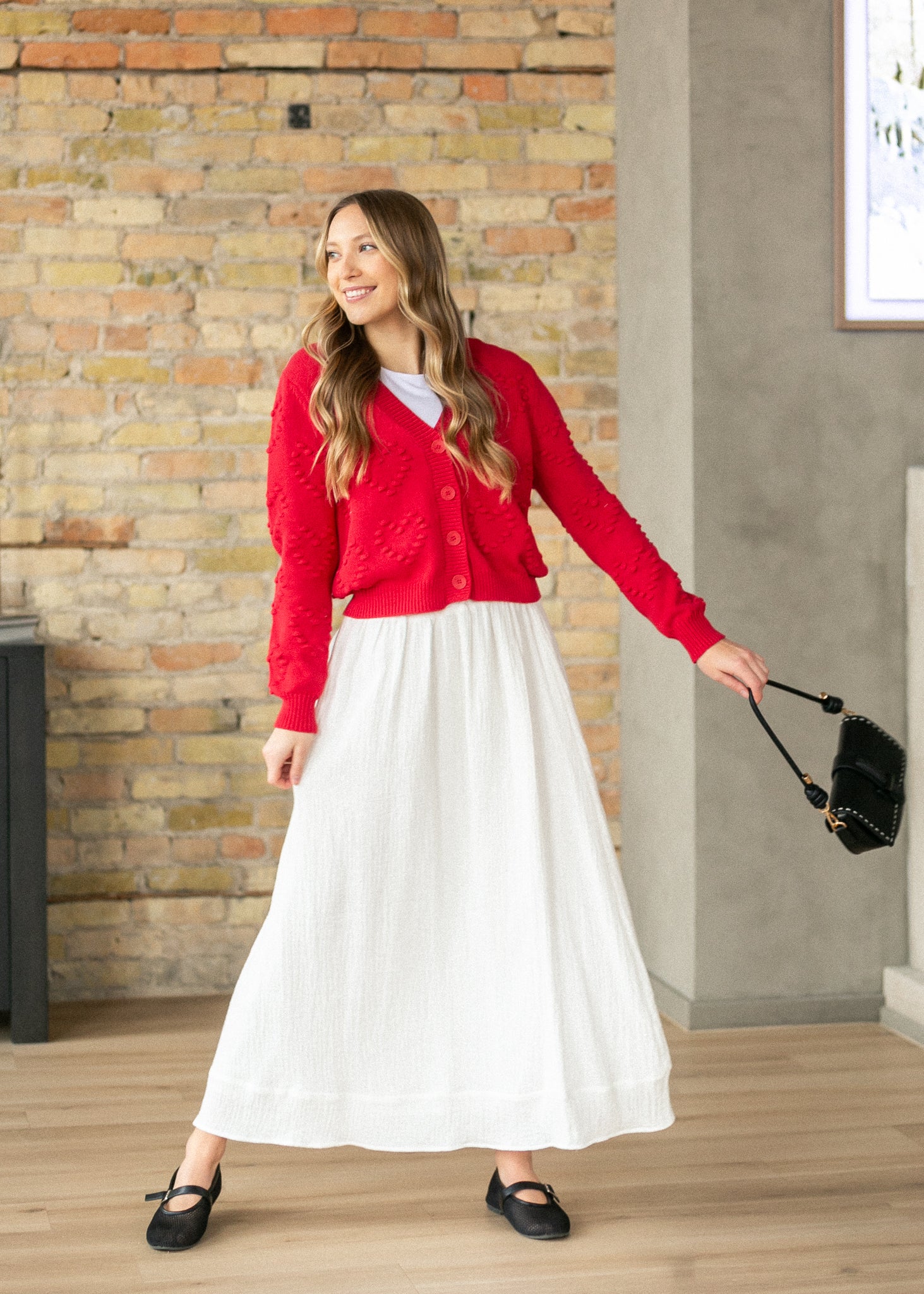 Kalani Cotton Gauze Maxi Skirt | White A-Line