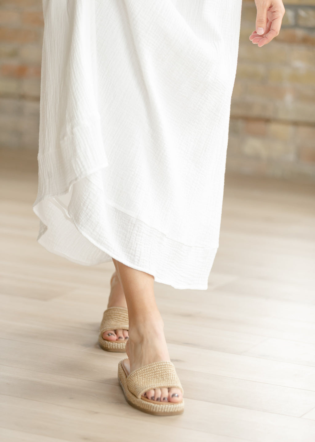 Kalani Cotton Gauze Maxi Skirt | White A-Line