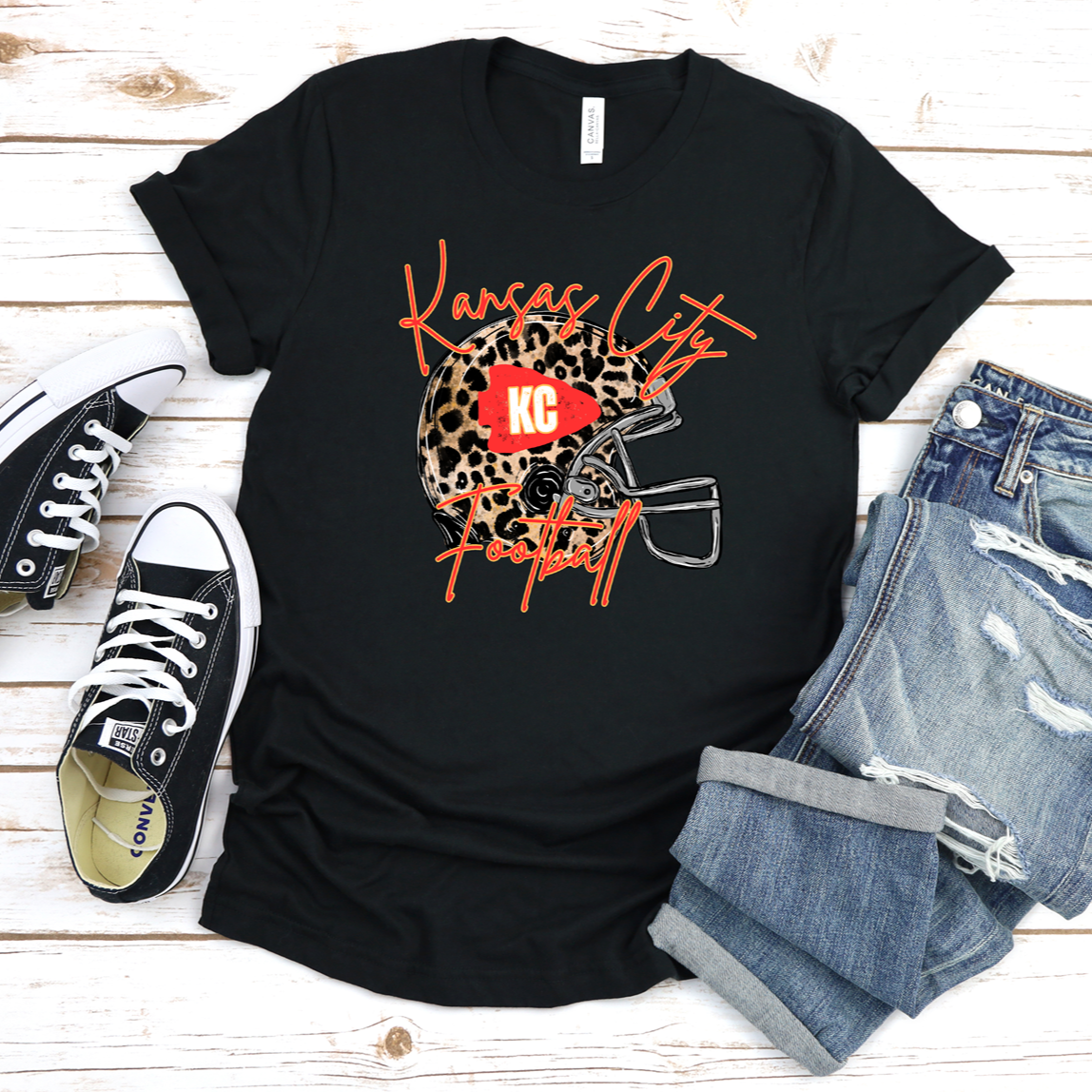 Kansas City Cheetah Helmet Tee OR Sweatshirt