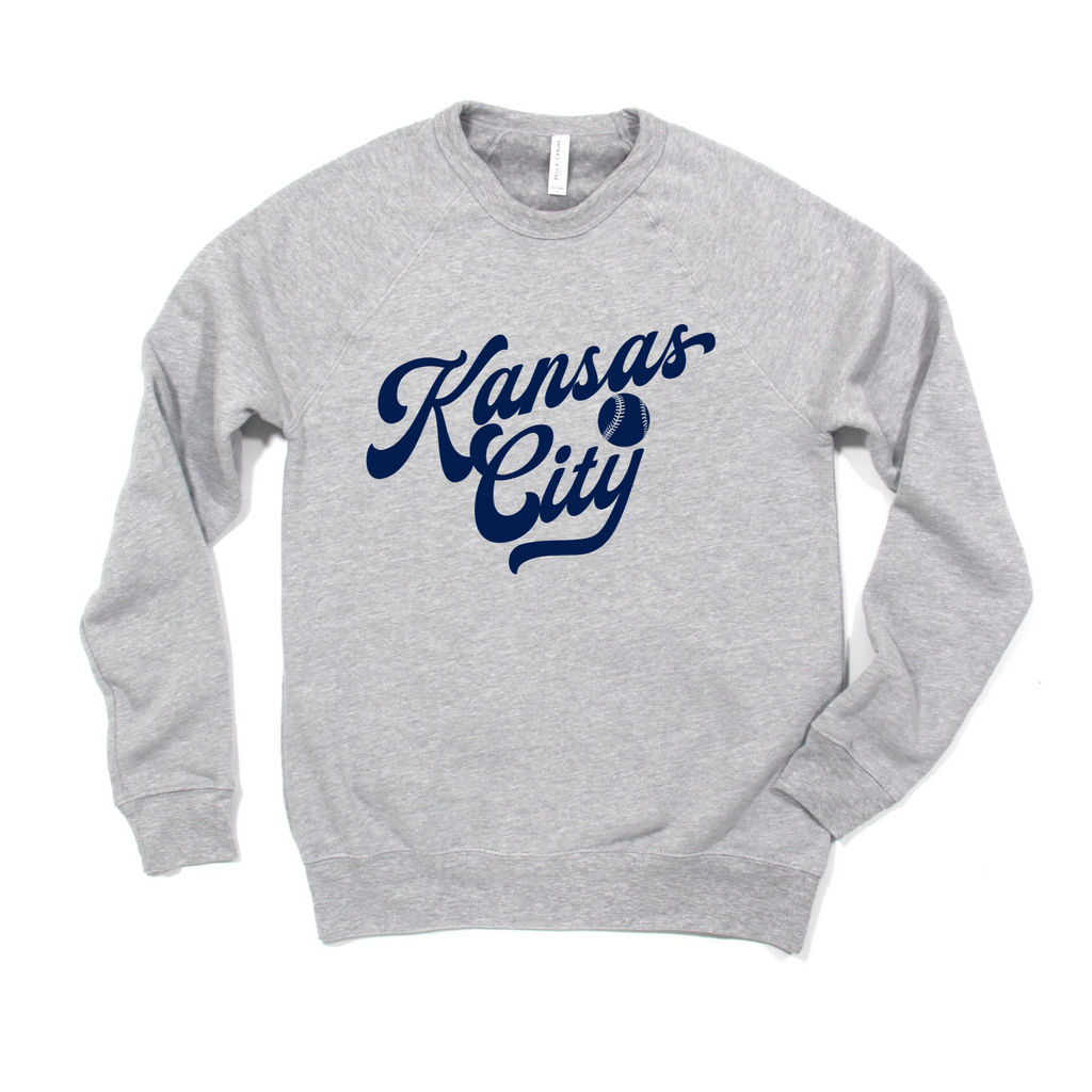 Kansas City Navy Script Tee OR Sweatshirt