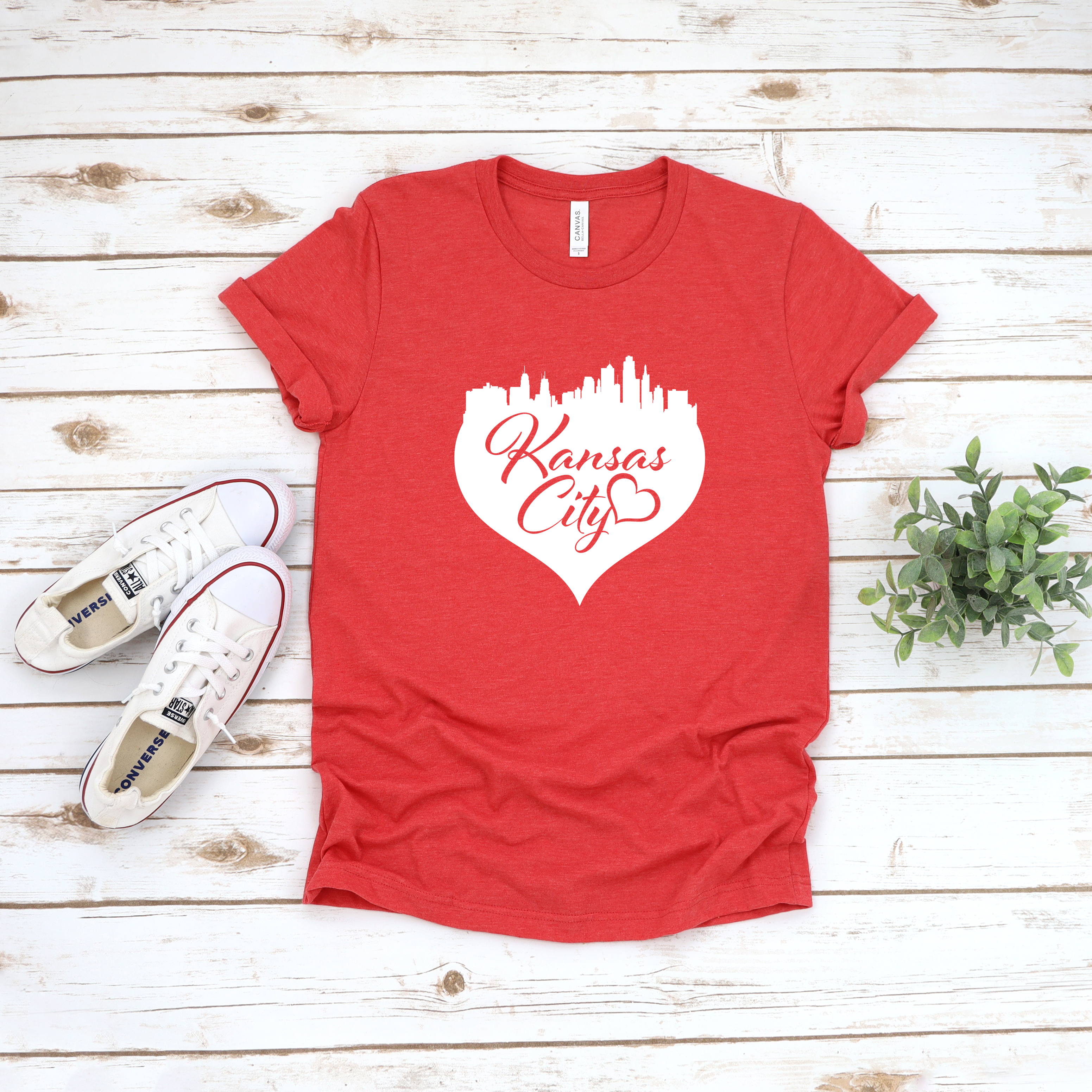Kansas City Skyline Heart Tee