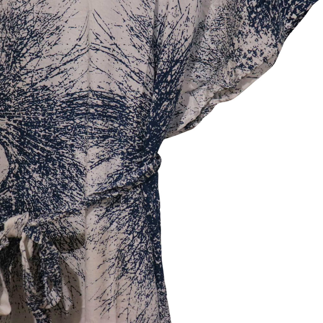 Hand Dyed Kaftan Dress Rayon Vegan Eco-friendly Material, Maxi, Long, Vine Navy