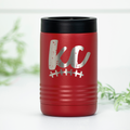 KC Football Laces Engraved Can Cooler