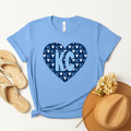 KC Navy Heart Tee OR Sweatshirt
