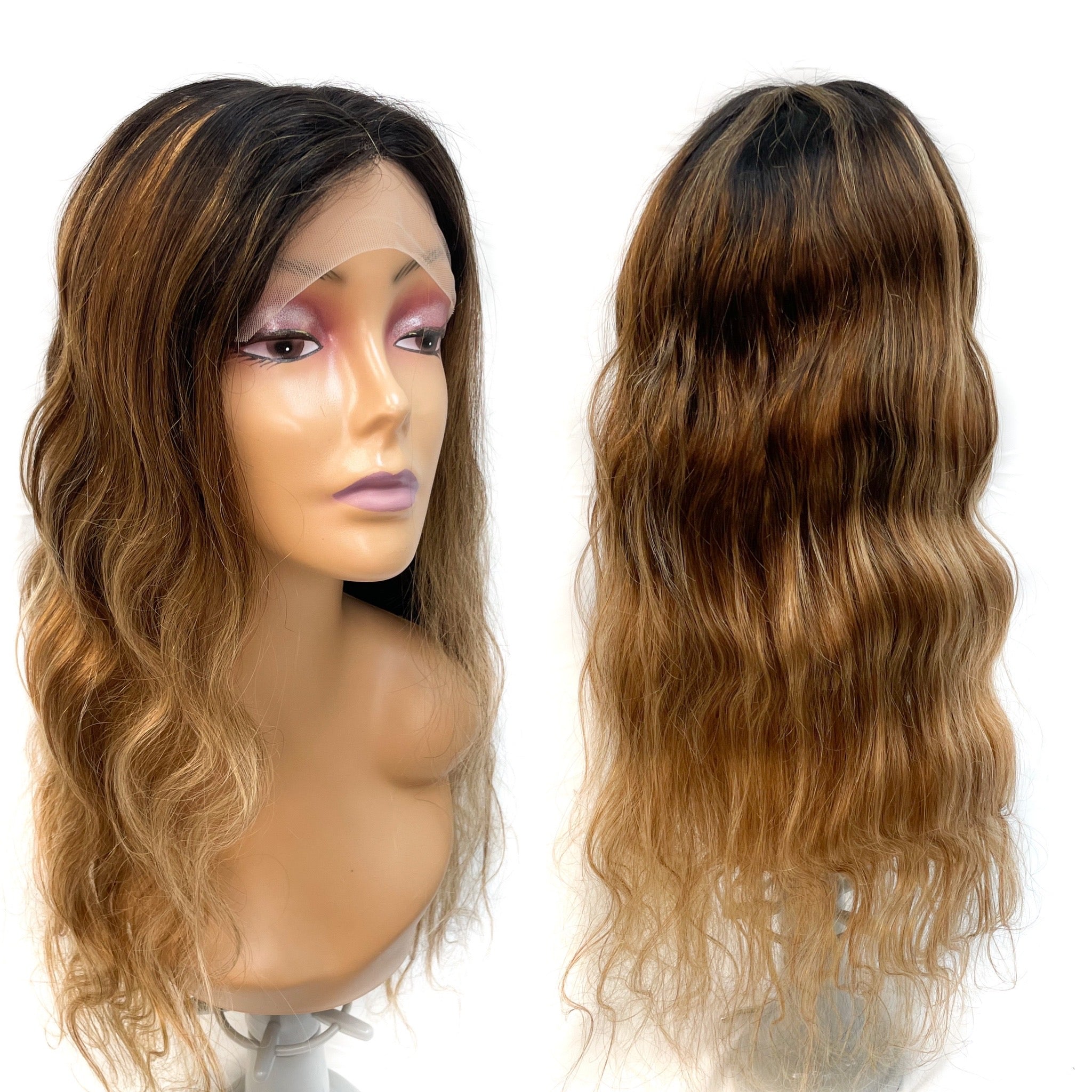 Karen Lace Front Wig Pre-Part Multi-Tonal Brown and Blonde