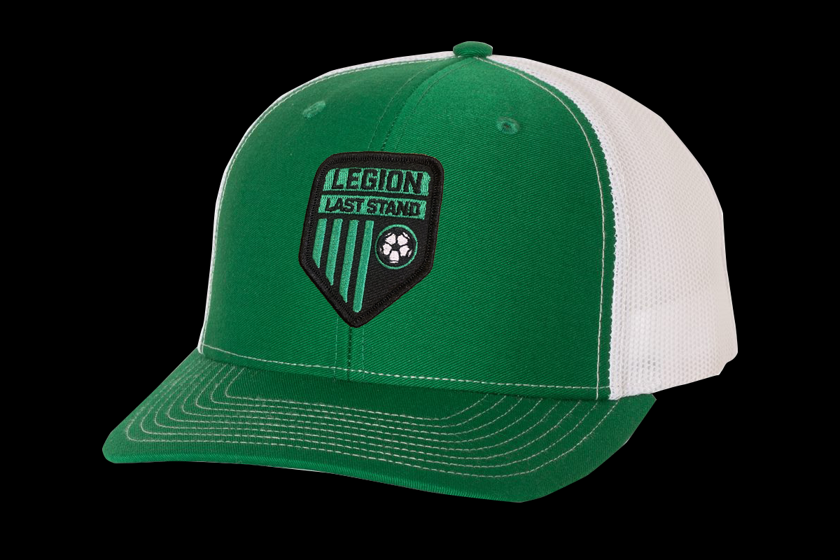 Legion Shield Curved Bill Mesh Snapback Hat for Austin Soccer Fans