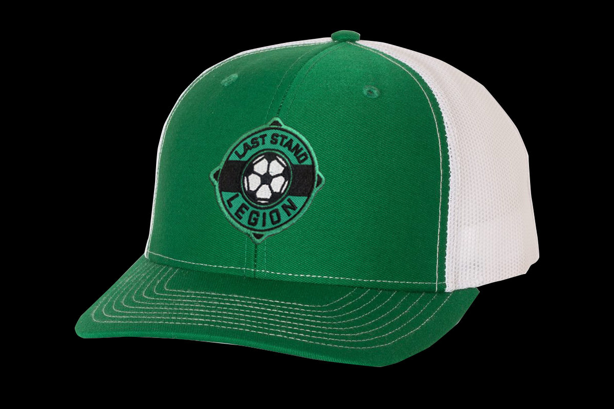 Legion Soccer Ball Graphic Curved Bill Mesh Snapback Cap