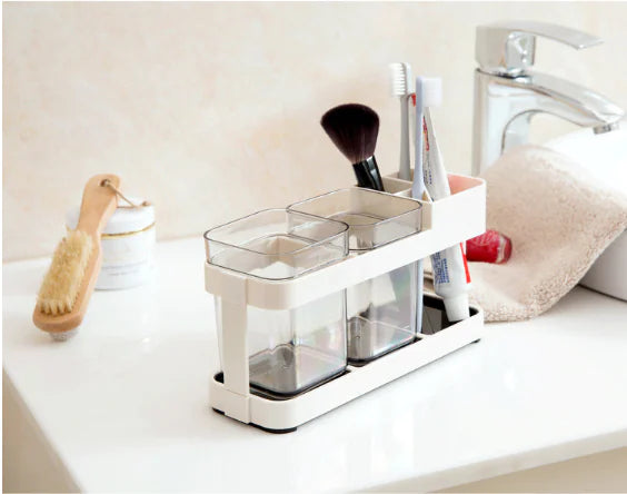 Toothbrush Holder and Organizer Stand for Furniture