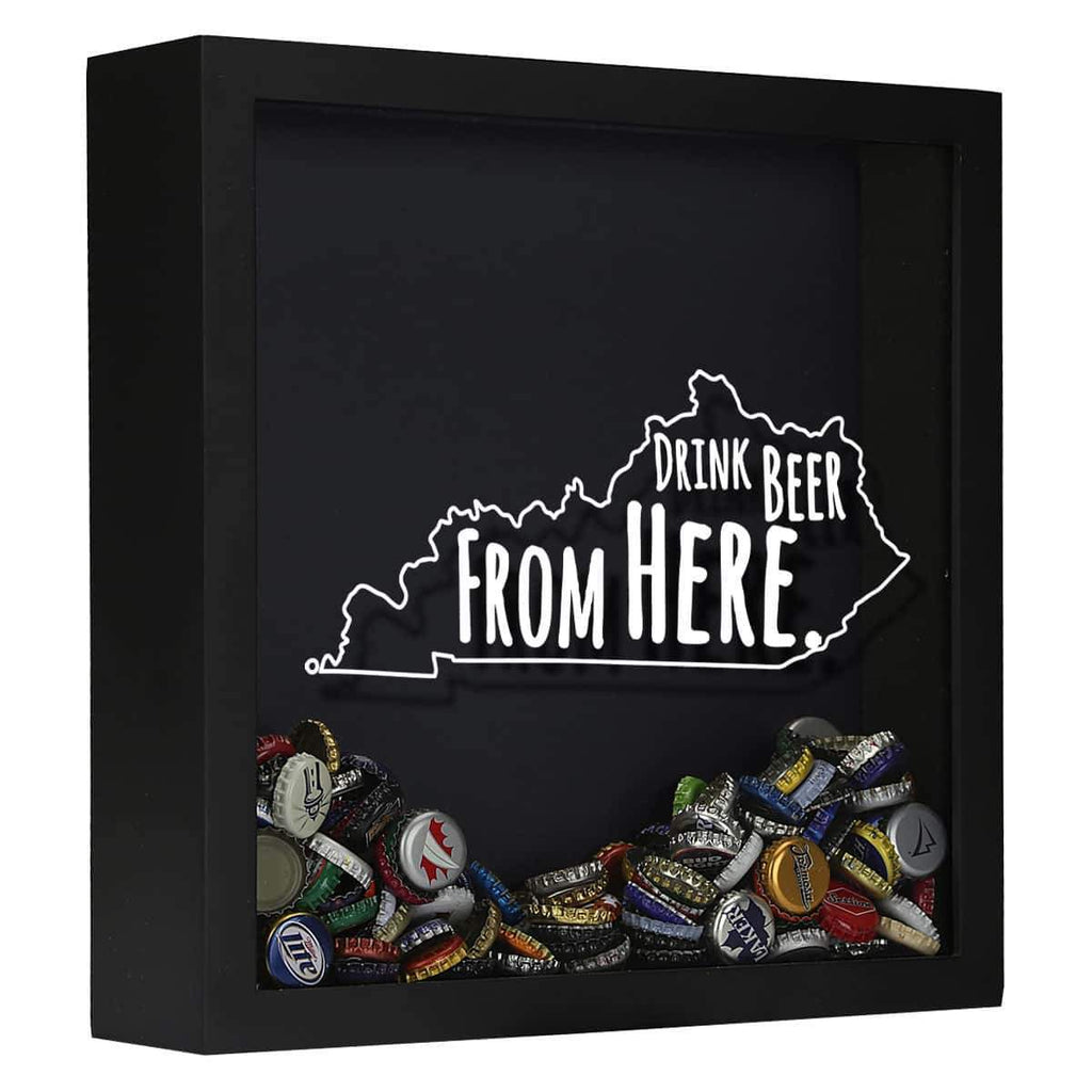 Kentucky Drink Beer From Here Beer Cap Shadow Box