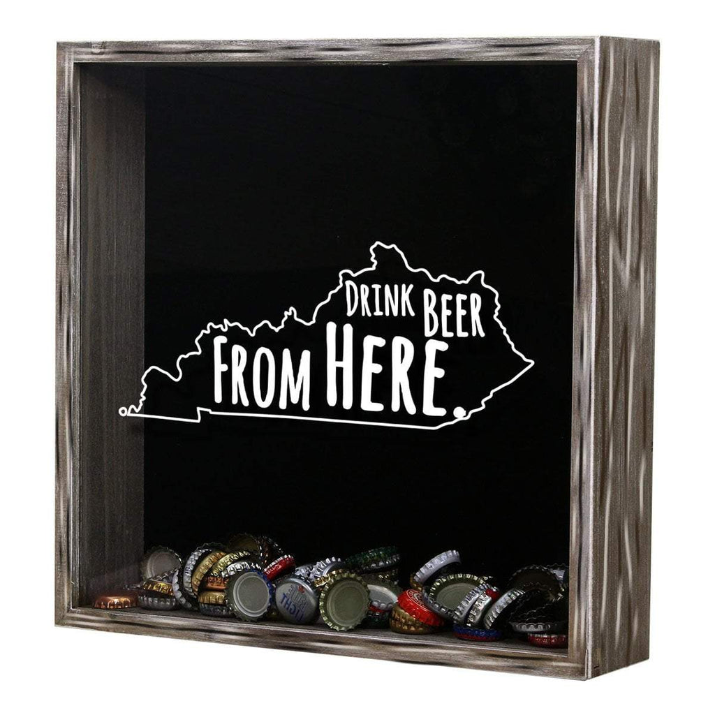 Kentucky Drink Beer From Here Beer Cap Shadow Box