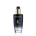 Bottle of Kérastase Chronologiste L'Huile De Parfum hair oil in black and gold packaging.