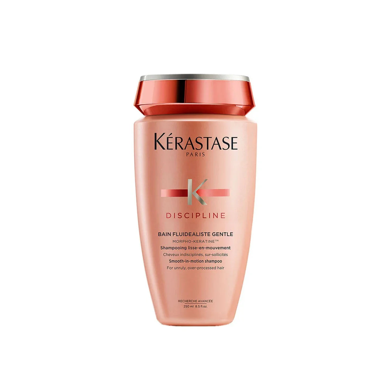 Kérastase Discipline Bain Fluidealiste Gentle Shampoo in peach and red bottle