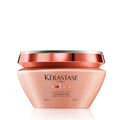 Container of Kérastase Discipline Maskeratine hair mask in rose-gold and silver packaging.