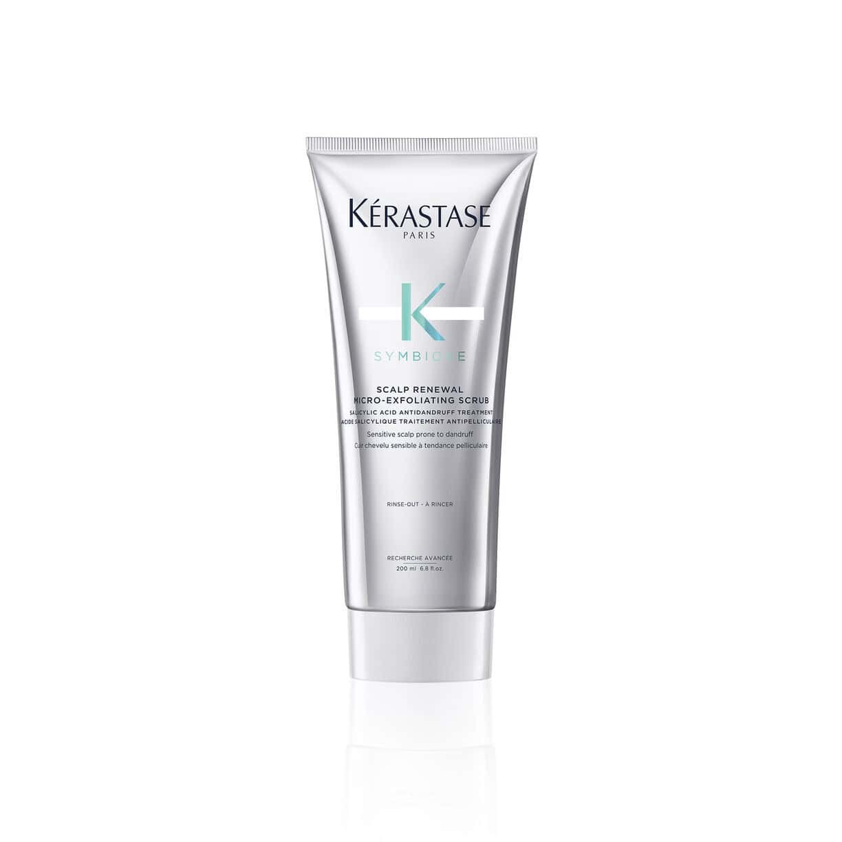 Kérastase Symbiose Scalp Renewal Exfoliating Scrub in silver and white packaging 6.8 oz
