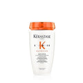 Kerastase Nutritive Bain Satin Shampoo 250 ML bottle with orange accents on a clean white background.