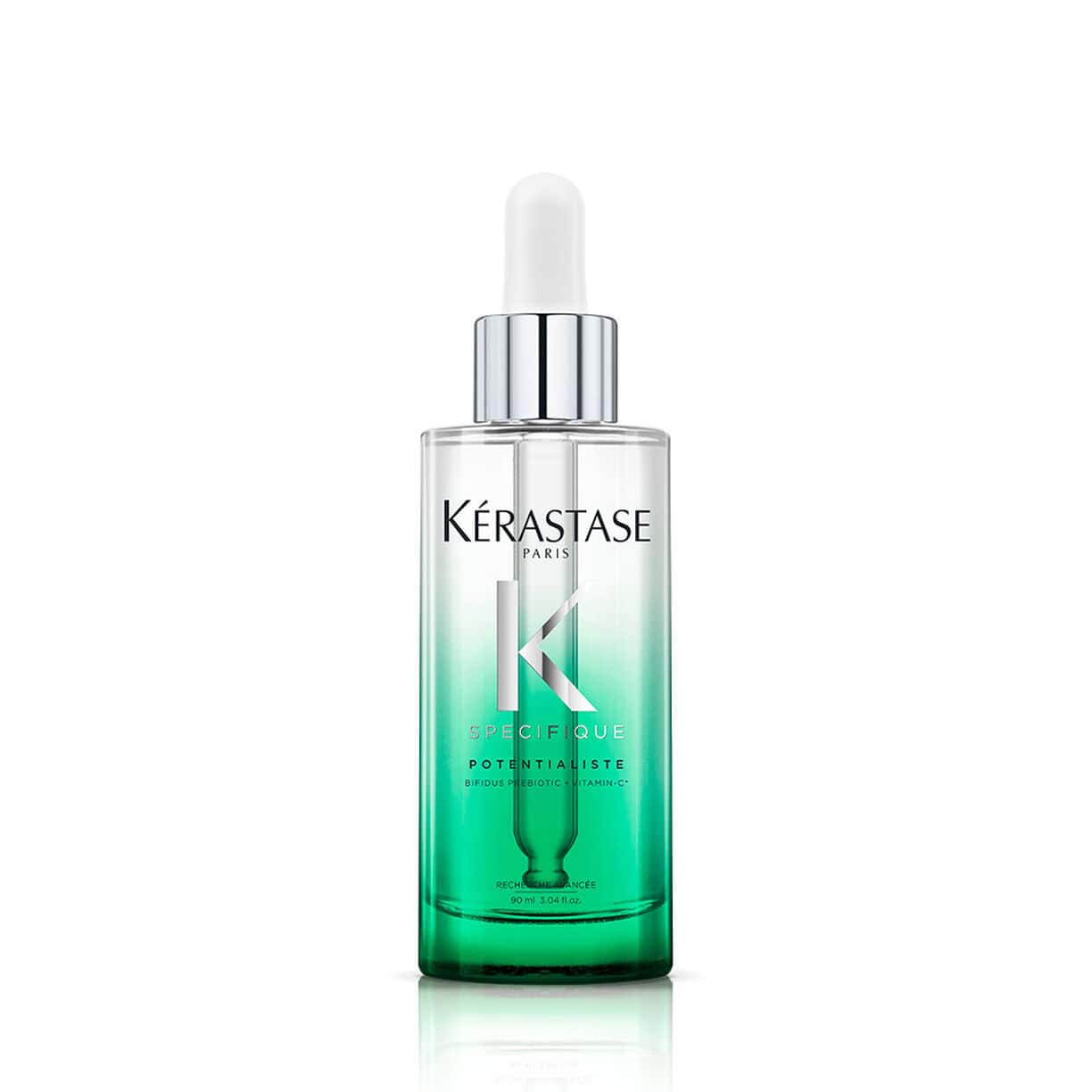Kérastase Specifique Potentialiste Hair & Scalp Serum in green and silver bottle
