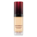 Mini Etherealist Skin Illuminating Foundation bottle with deep-red metallic cap and pump dispenser.