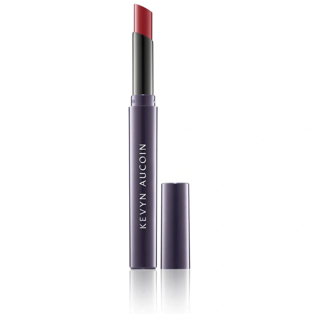 Kevyn Aucoin Unforgettable Lipstick in Shine finish, showcasing modern, multi-tonal packaging