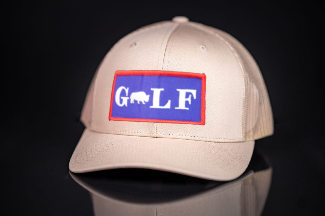 Golf Curved Bill Mesh Snapback Cap - Sporty Unisex Hat