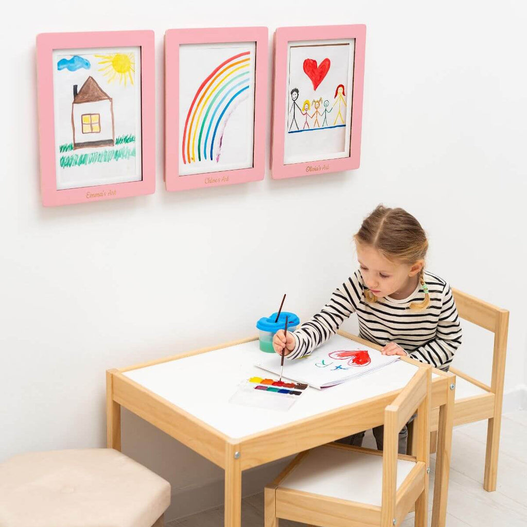Minimalist Kids Art Storage Frame – Display & Organize Artwork