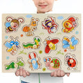 3D Wooden Geometric Shape and Number Puzzle Educational Toy