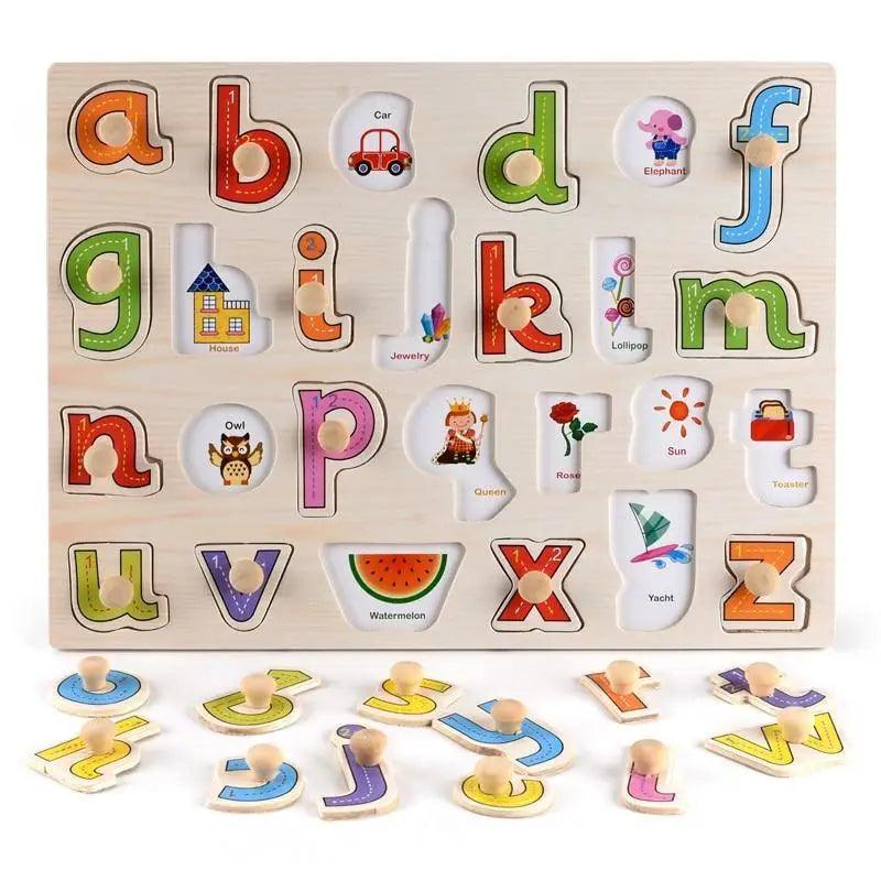 3D Wooden Geometric Shape and Number Puzzle Educational Toy