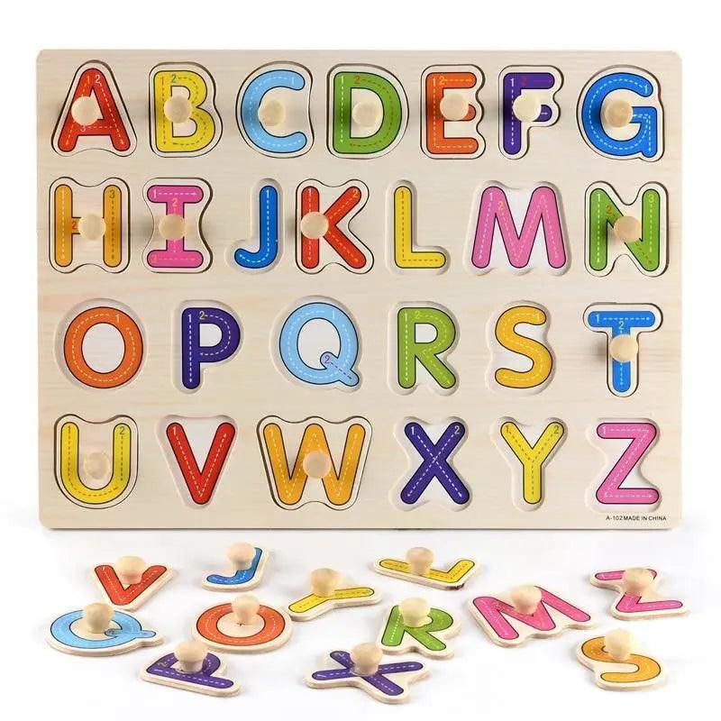 3D Wooden Geometric Shape and Number Puzzle Educational Toy