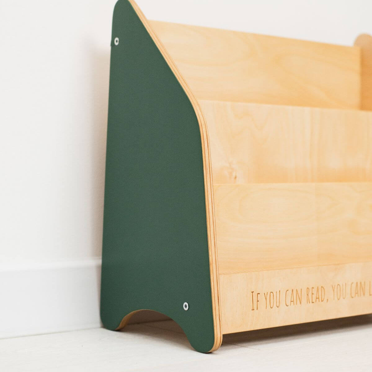 Front-Facing Wooden Bookshelf for Kids – Montessori Style