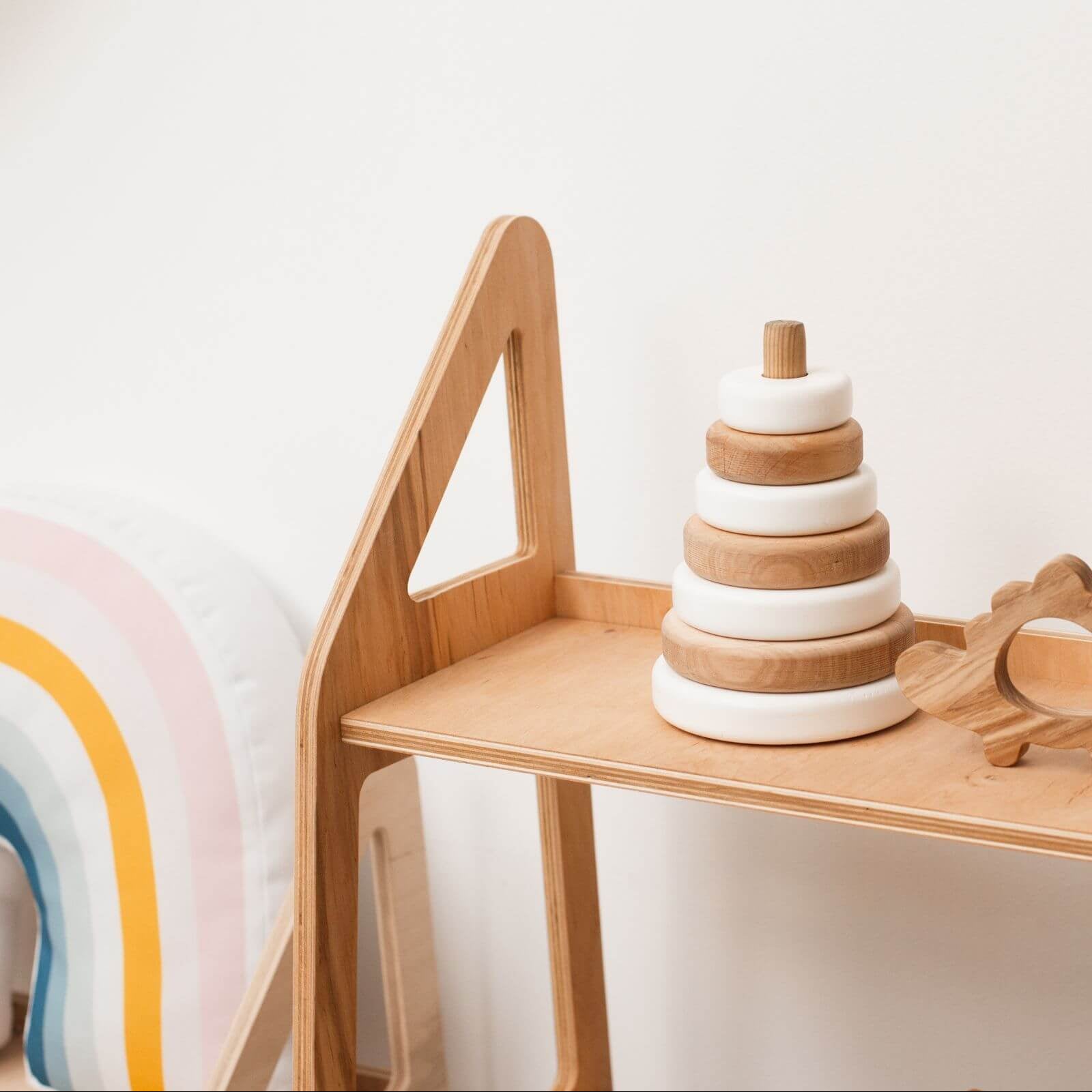 Montessori Toy Shelf for Kids - Durable Wooden Organizer