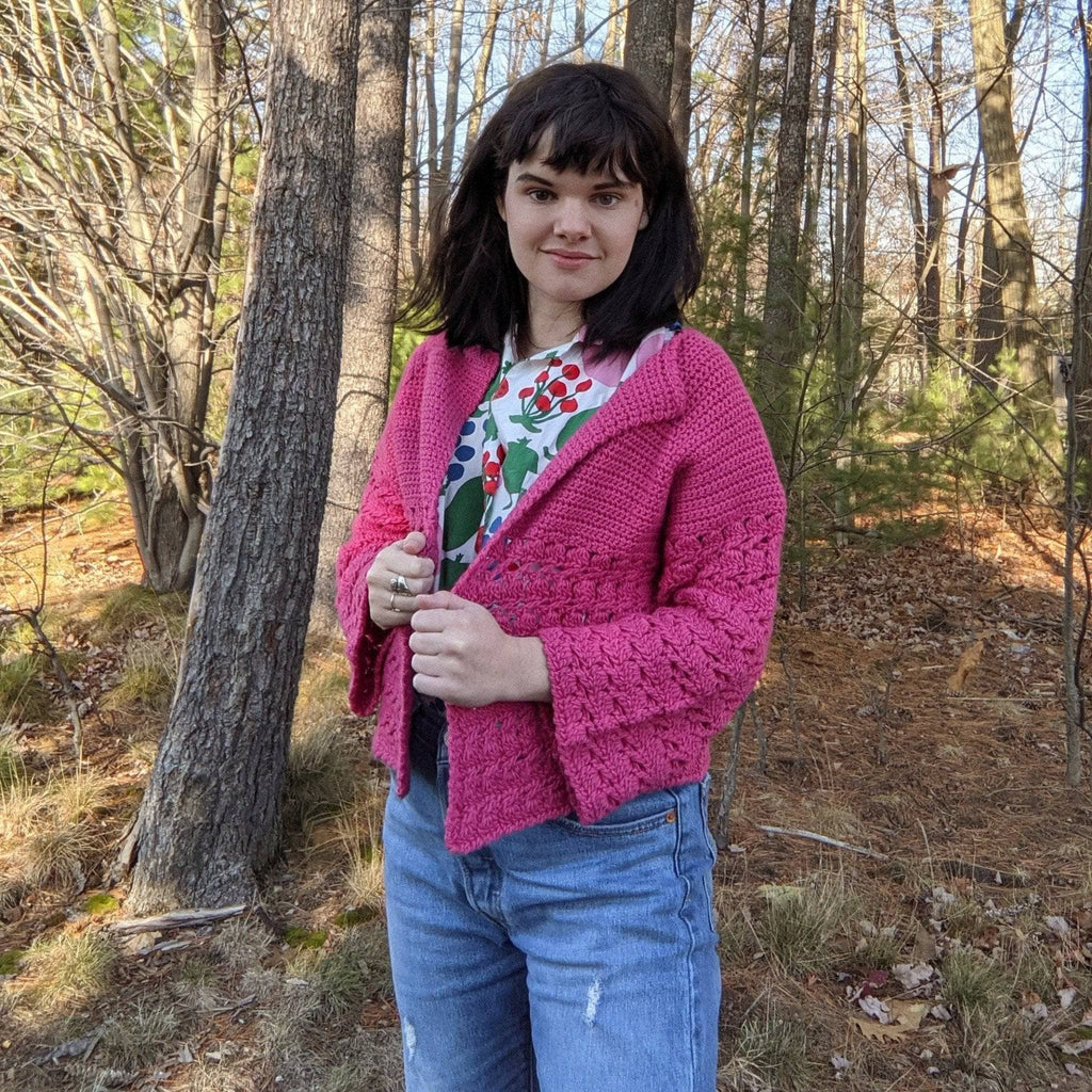 Kimchi Cardigan Crochet Kit: Top-Down Seamless Pattern Project
