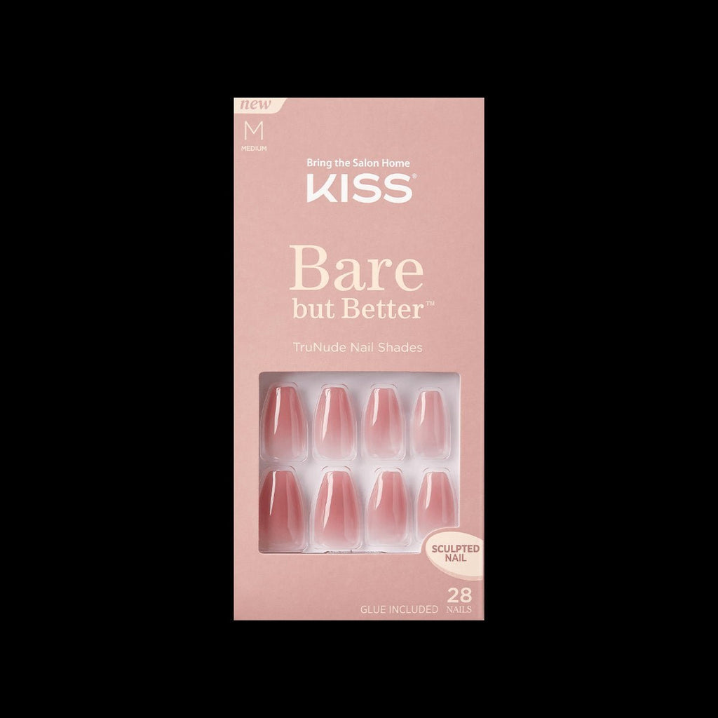 KISS Bare But Better Nude Drama press-on nails for a sophisticated and natural manicure look