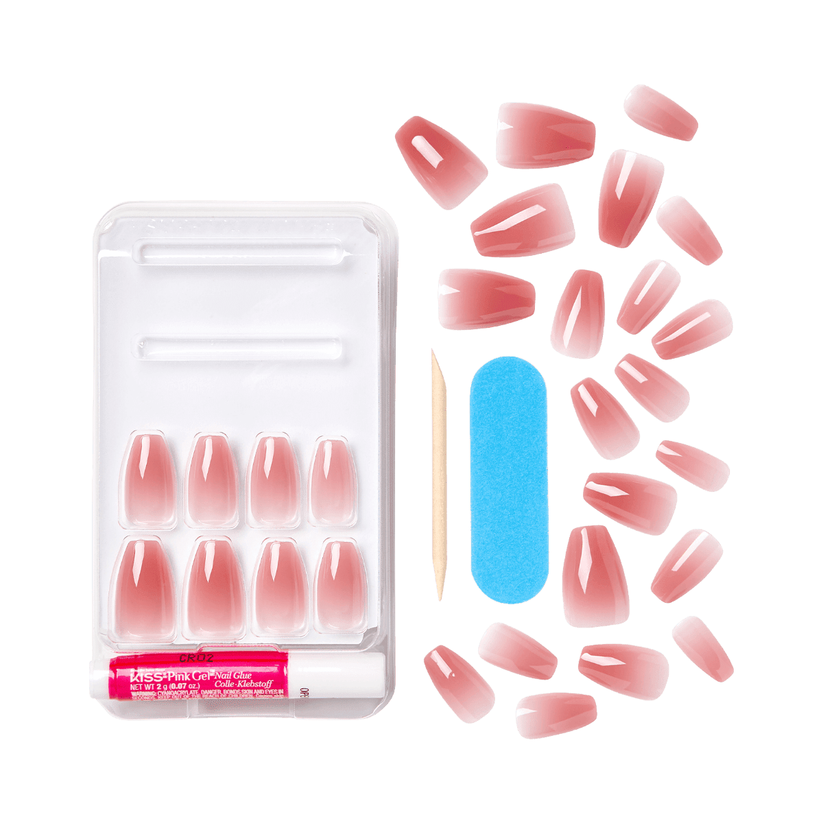 Bare But Better Press-On Nails Nude Drama Sophisticated Manicure