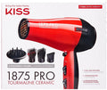 Red Tourmaline Ceramic Hair Dryer with four professional styling attachments