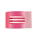 Large flat rectangular hair clip in a vibrant Kiss & Tell pink shade.