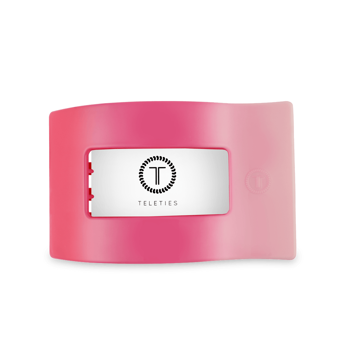 Large Flat Rectangle Hair Clip in Kiss & Tell Pink