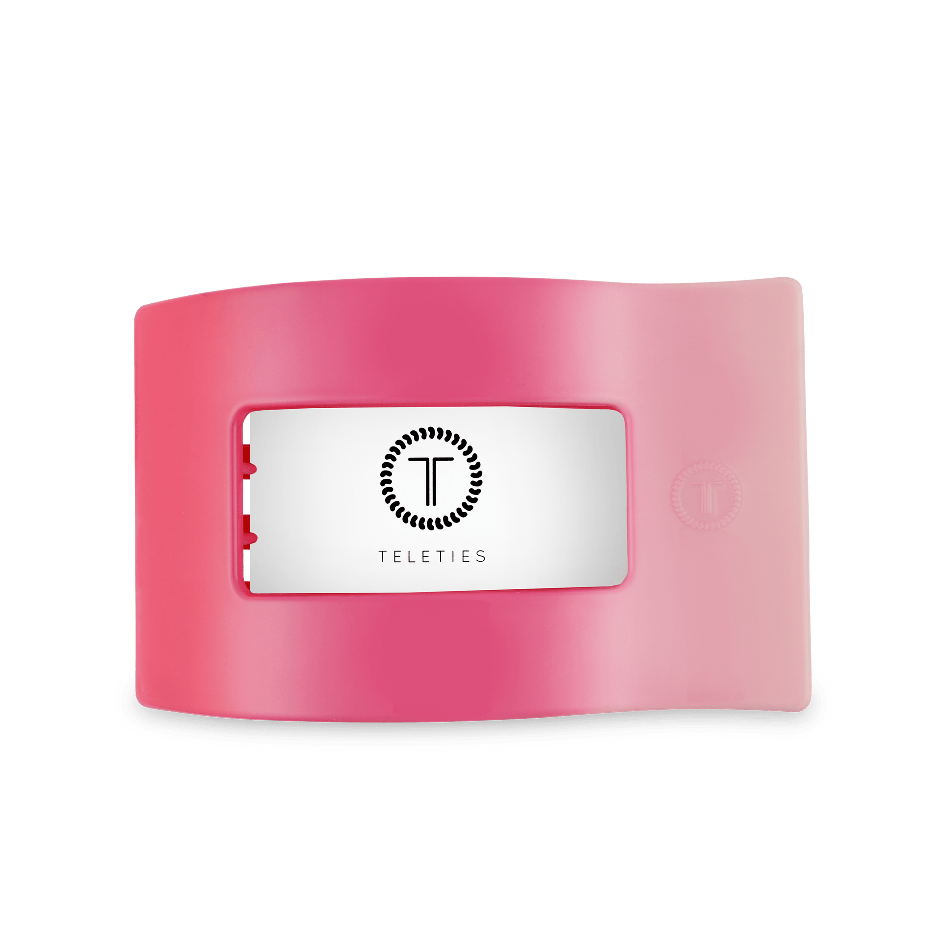 Large Flat Rectangle Hair Clip in Kiss & Tell Pink