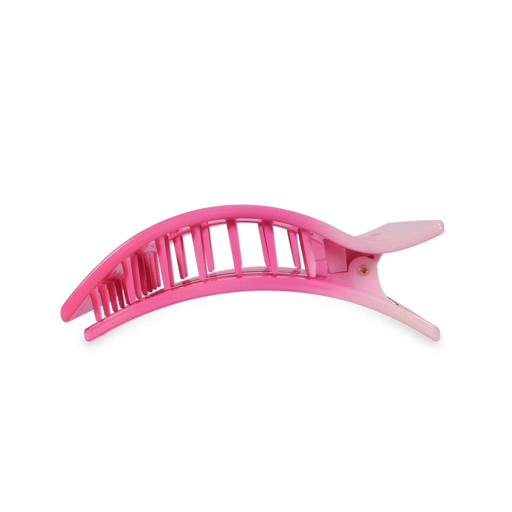 Large Flat Rectangle Hair Clip in Kiss & Tell Pink