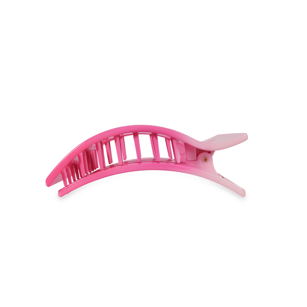 Kiss & Tell Medium Flat Rectangle Hair Clip in Pink